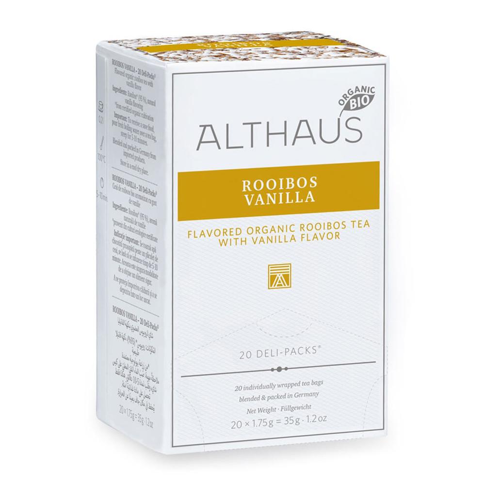 Чай травяной Althaus Rooibosh Vanilla Deli Packs пакетированный 20 пакетиков - фото 2 Чай травяной Althaus Rooibosh Vanilla Deli Packs пакетированный 20 пакетиков - фото 2