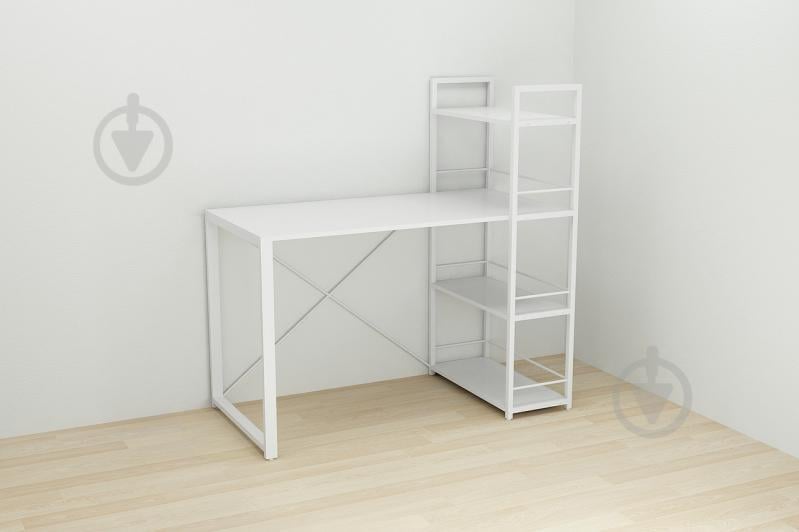 Письменный стол Ferrum-decor Конект c этажеркой 75x120x60 см Белый (XK00187)