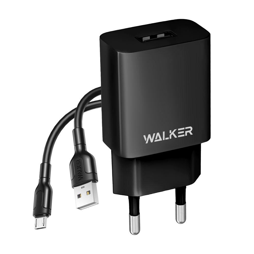 Сетевое зарядное устройство Walker WH-26 1USB/2,1A MicroUSB Black