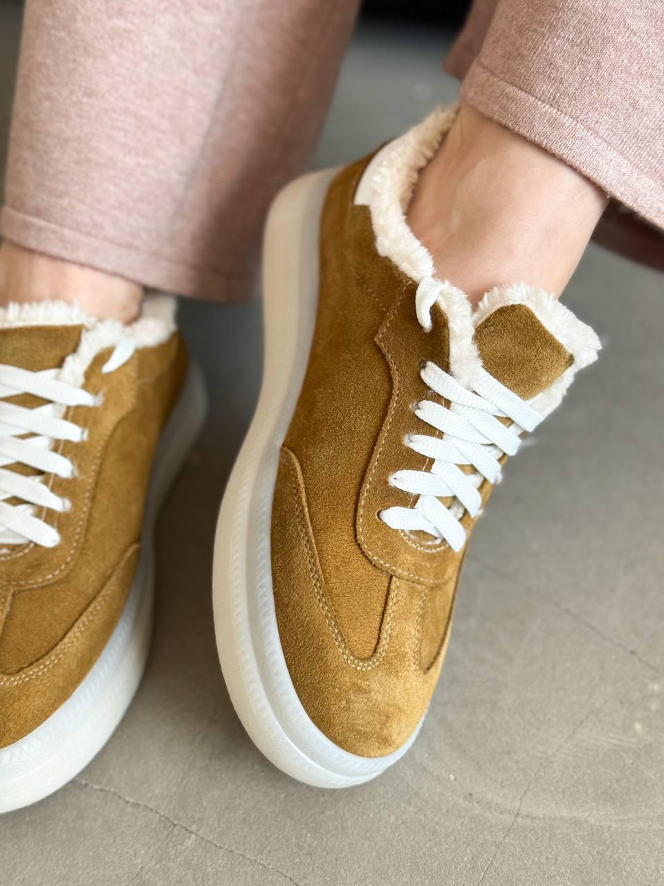 Кеди жіночі на хутрі Maya Shoes р. 38 Гірчичний (3021/1) - фото 6 Кеди жіночі на хутрі Maya Shoes р. 38 Гірчичний (3021/1) - фото 6