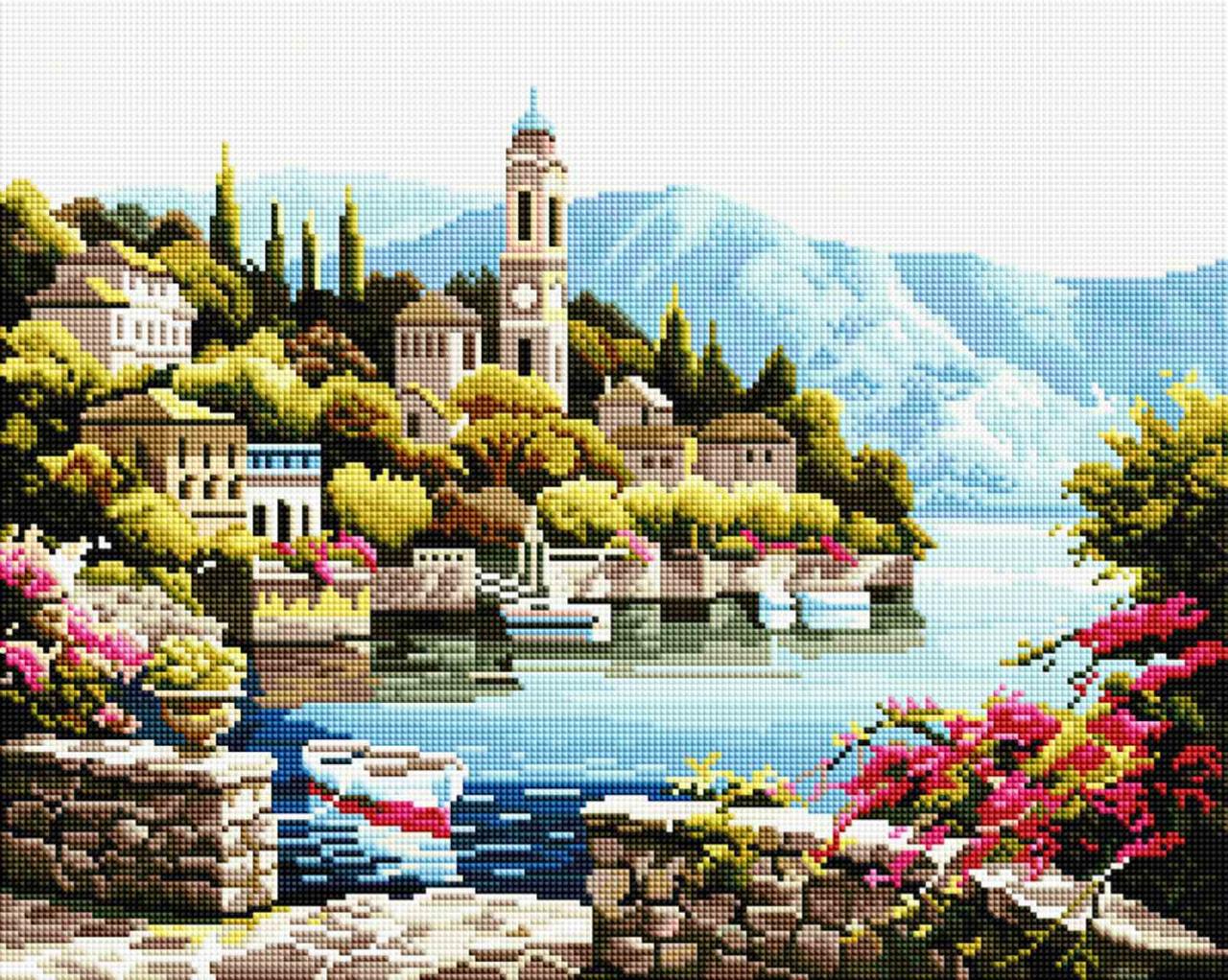 Алмазная мозаика ColorArt Красивое побережье 40х50 см (SP034)