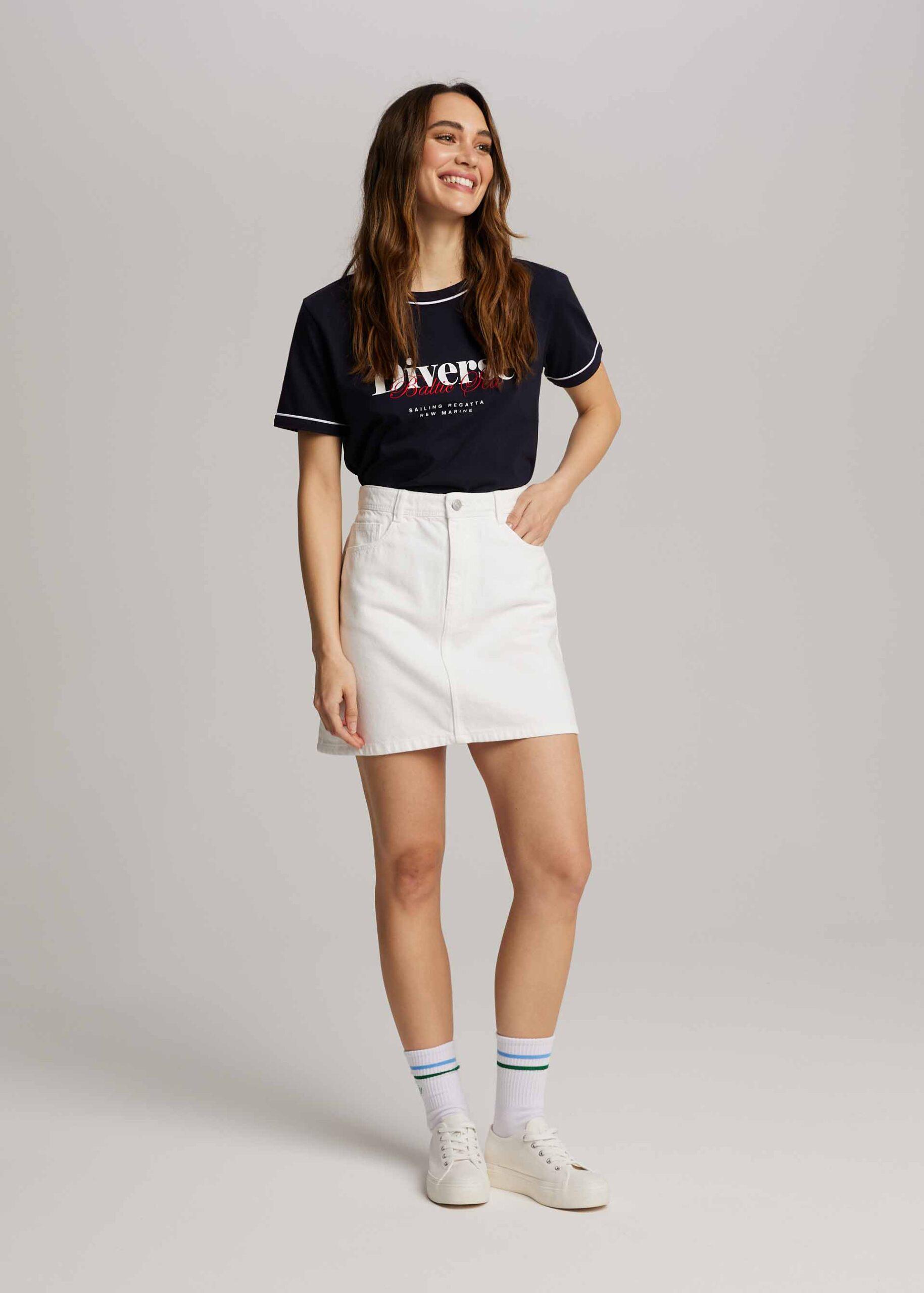 Мини-юбка джинсовая женская Diverse TOMI S Белый (5905384145215)