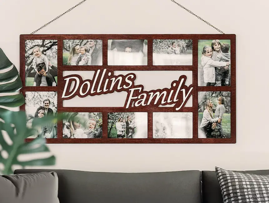 Фоторамка-колаж на 10 фото Бордовий (rectangles_dollins_collage-3) - фото 4