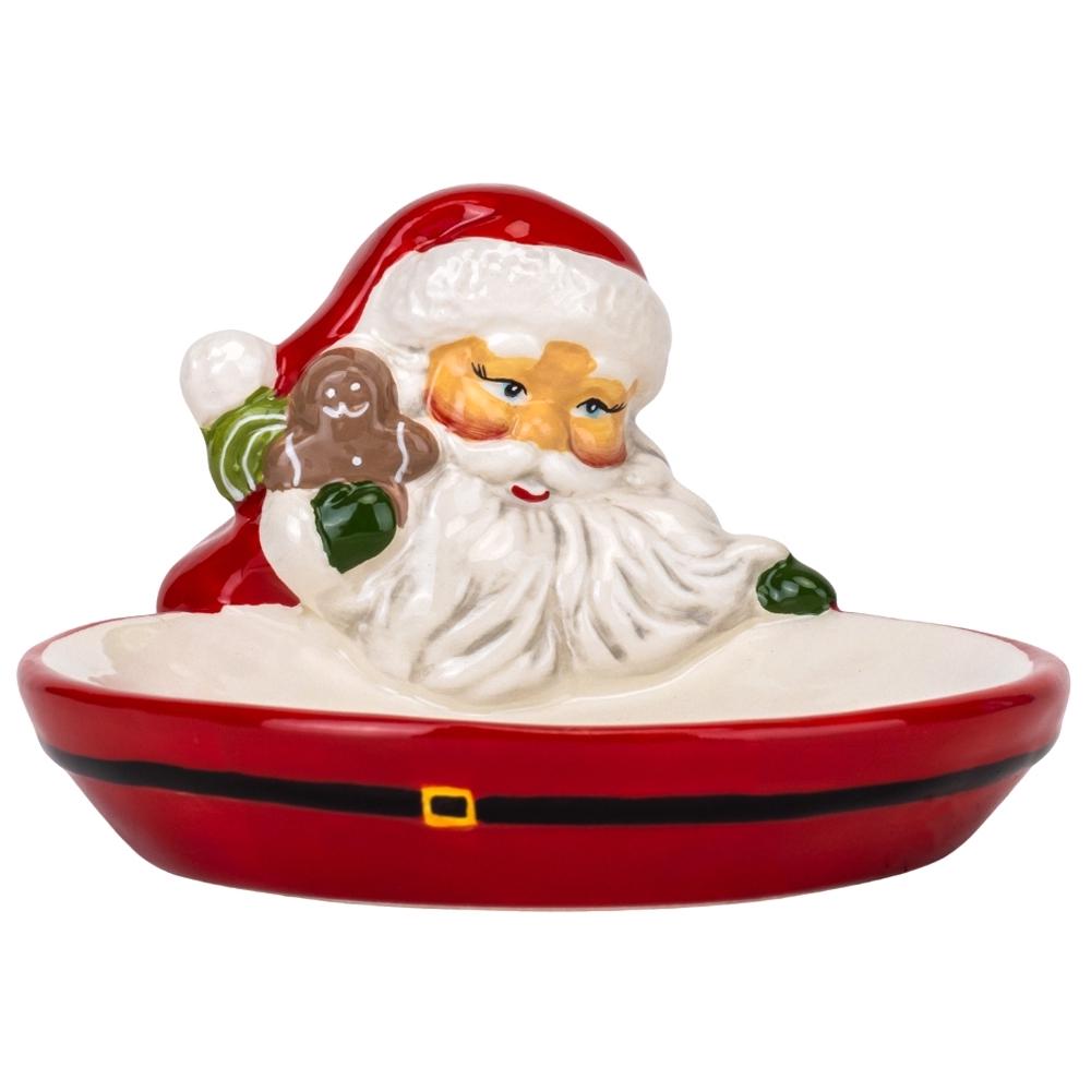 Блюдо Elisey Санта Клаус 19x9,5 см Бордовый (UD-243-N-1)