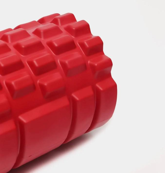 Масажний ролик EVA з шипами 29,5х7,5 см Червоний (607-2) - фото 2