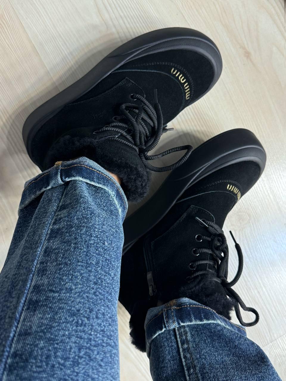 Черевики жіночі Hengji 677-1 замшеві високі кеди на хутрі р. 40 Чорний (5733) - фото 9 Черевики жіночі Hengji 677-1 замшеві високі кеди на хутрі р. 40 Чорний (5733) - фото 9