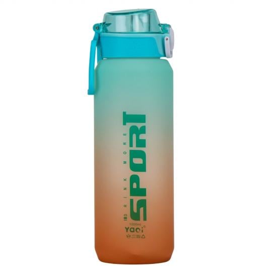 Бутылка для спорта Elisey Drink more 1000 мл Голубо-оранжевый (9110-015)