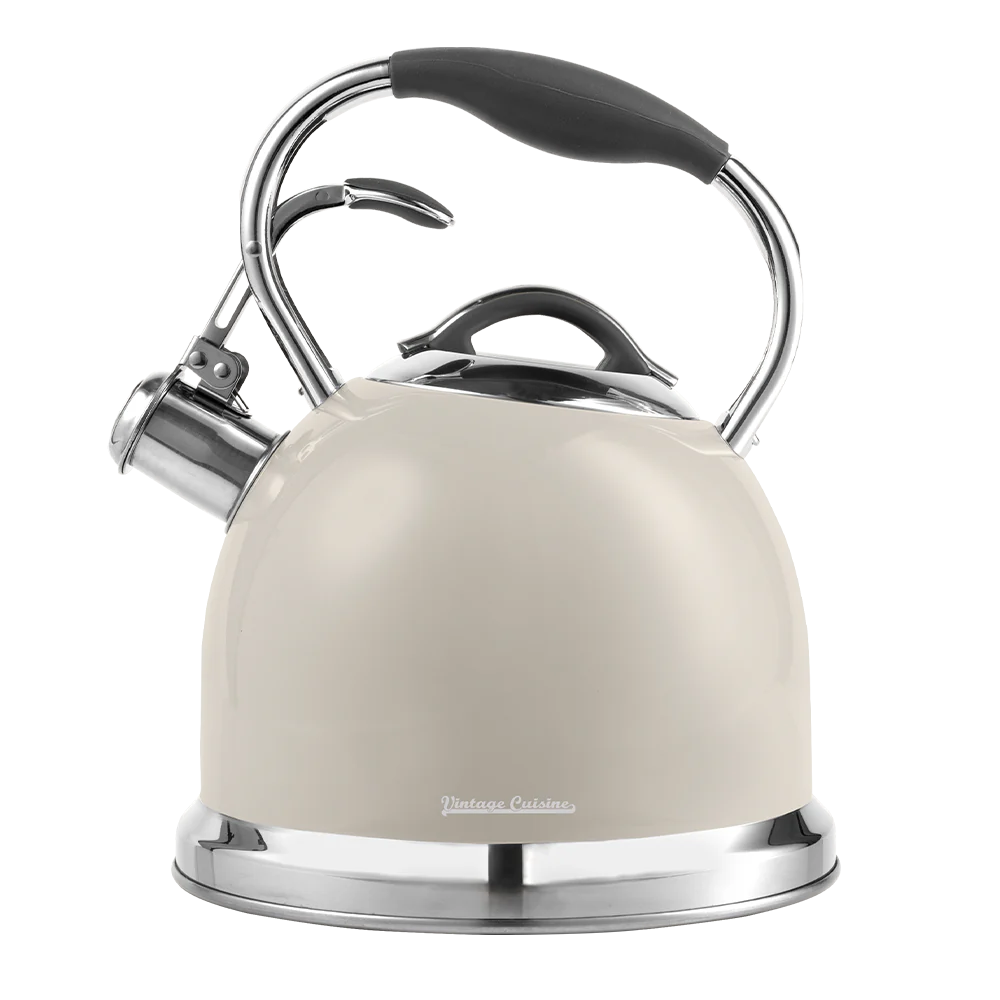 Чайник ретро Vintage Cuisine зі свистком Кремовий - фото 1 Чайник ретро Vintage Cuisine зі свистком Кремовий - фото 1