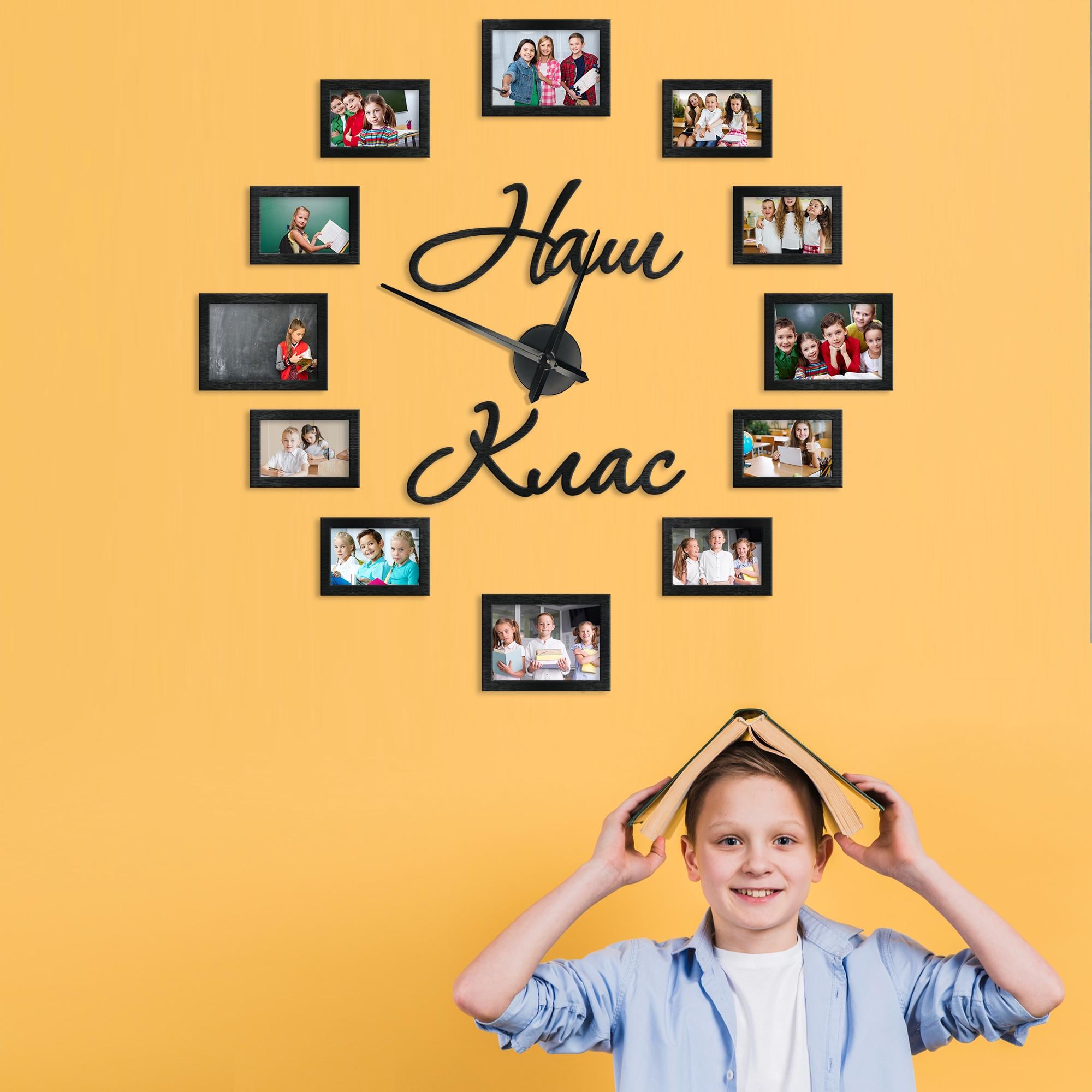 Часы настольные "Наш Класс" с фоторамками (01773)