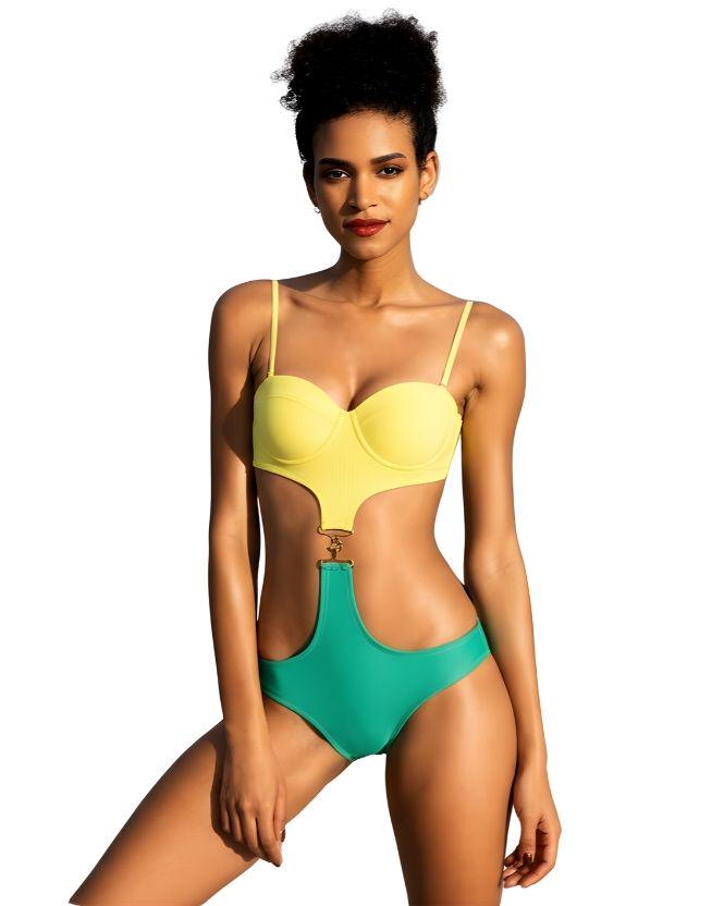 Купальник монокини Natalya Toporova Lime bra S Желтый/Зеленый (Lime-bra)