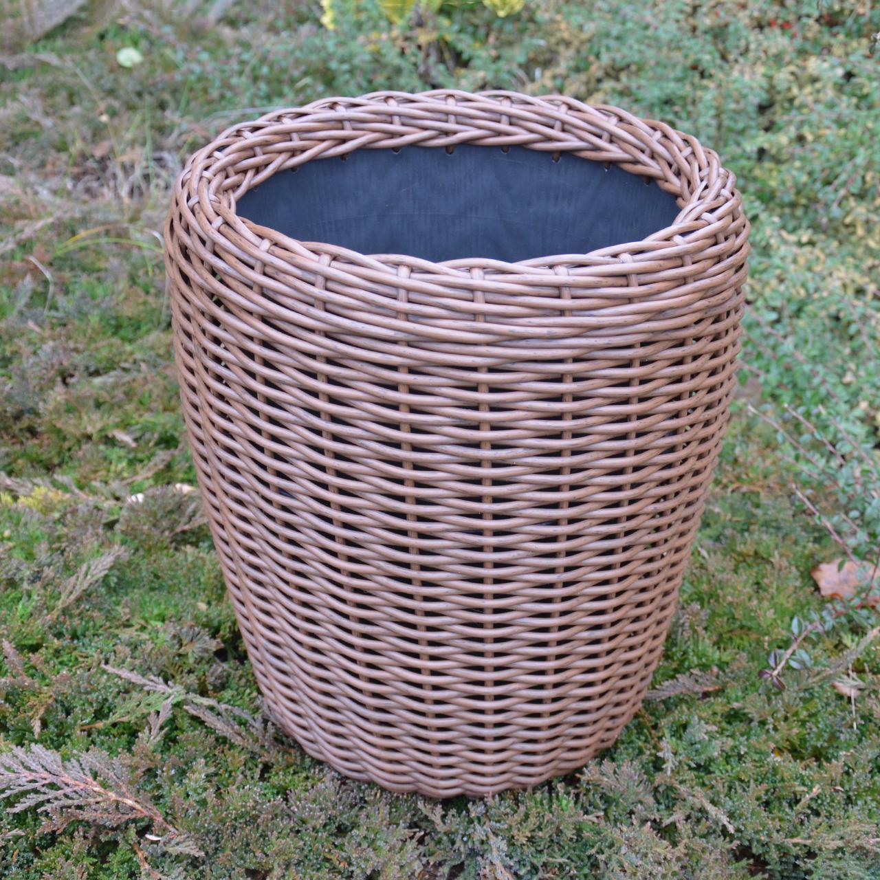 Кашпо високе для квітів та рослин з штучного ротангу/ручної роботи 16 л Молочний шоколад - фото 7 Кашпо високе для квітів та рослин з штучного ротангу/ручної роботи 16 л Молочний шоколад - фото 7