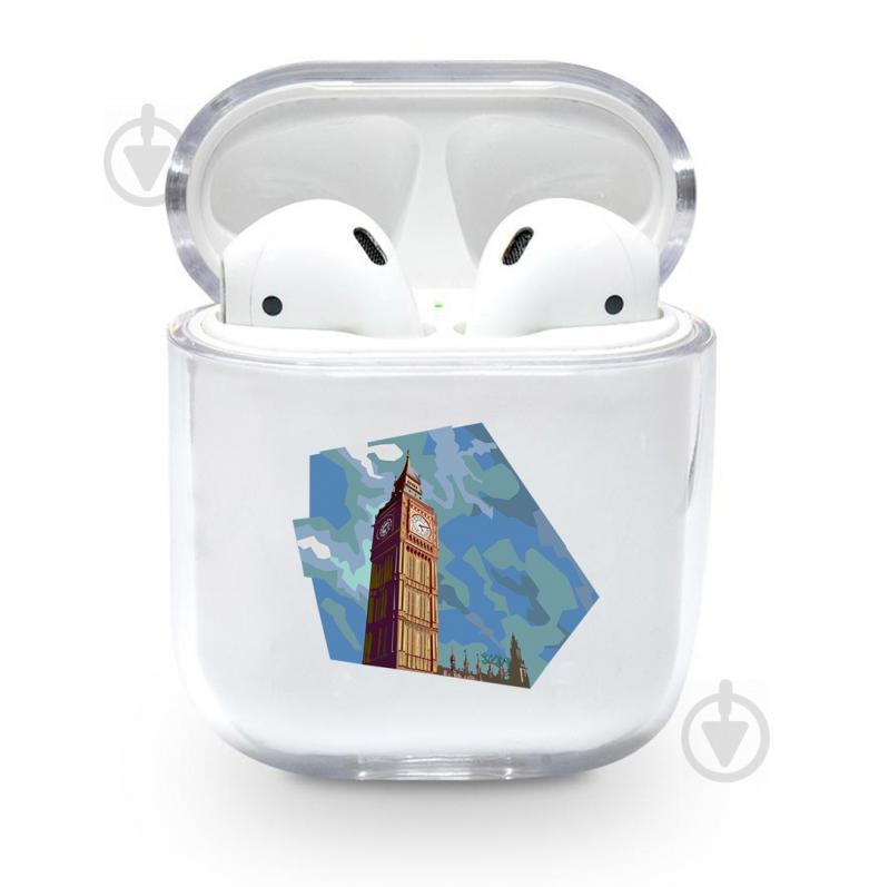 Прозорий силіконовий чохол Apple AirPods із малюнком - Big Ben (KAP1147)