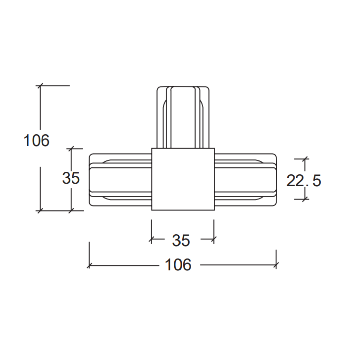 Коннектор Т-образный OT513 Белый (29541537) - фото 2 Коннектор Т-образный OT513 Белый (29541537) - фото 2