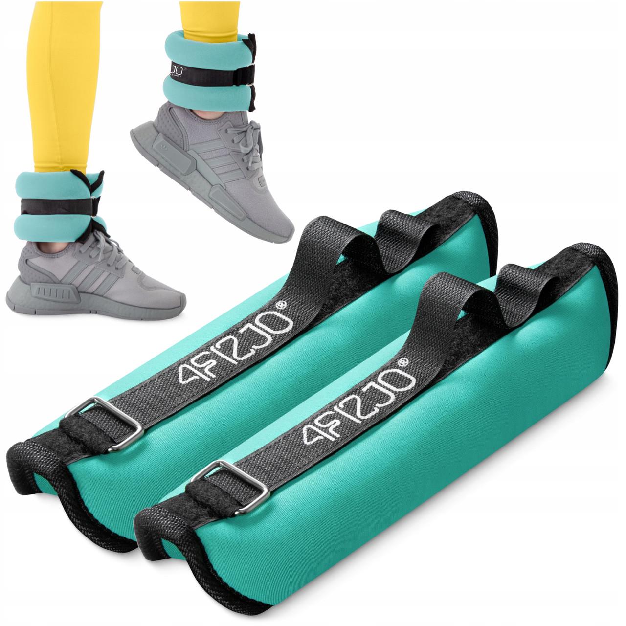 Обважнювачі-манжети для ніг та рук 4FIZJO 2x1,5 кг Black/Green (P-5907739311092) - фото 9