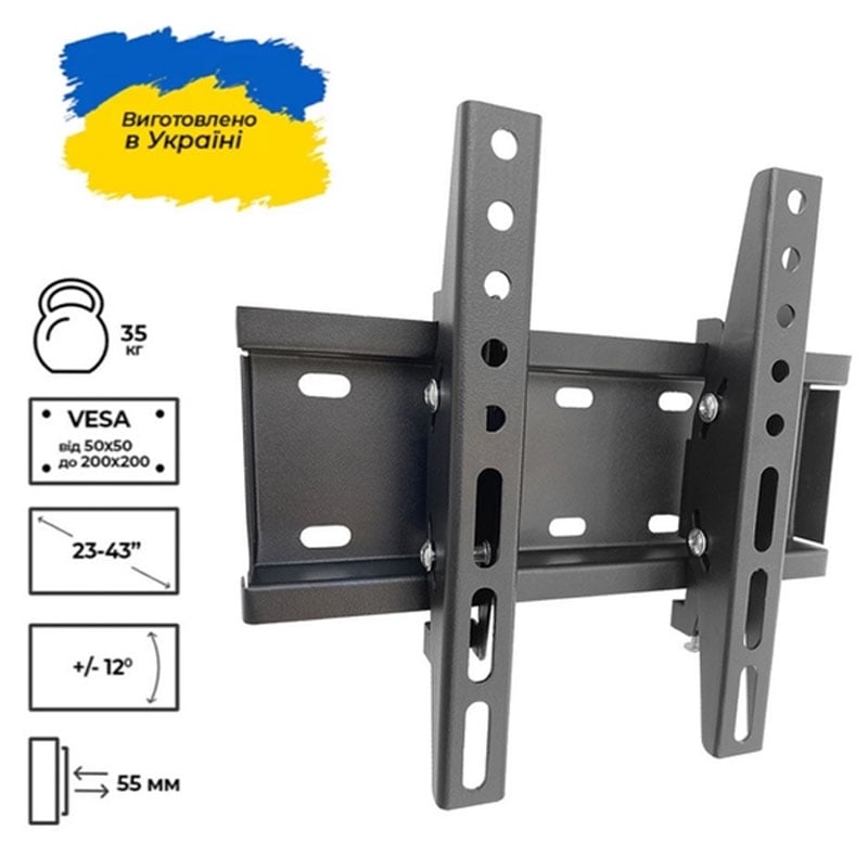 Крепление для телевизора SECTOR TV20T настенный 23-43" Black (tf1327) - фото 10 Крепление для телевизора SECTOR TV20T настенный 23-43" Black (tf1327) - фото 10