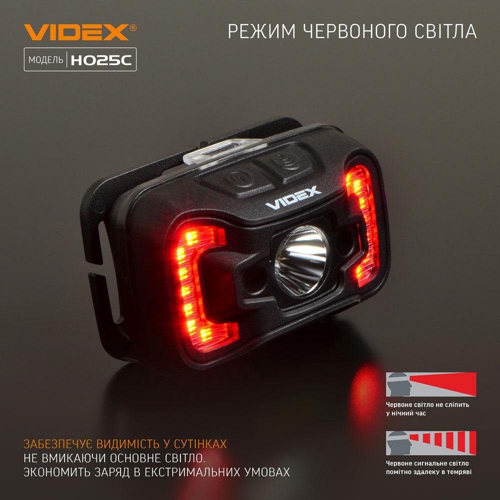 Налобный светодиодный фонарик Videx VLF-H025C 310 Lm 5000 K (100790) - фото 11