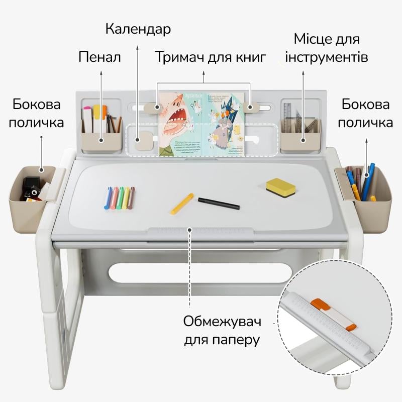Детский стол-трансформер Lumpurini Artemisio с мольбертом/органайзер для мелких предметов (SQSJZY02) - фото 11 Детский стол-трансформер Lumpurini Artemisio с мольбертом/органайзер для мелких предметов (SQSJZY02) - фото 11