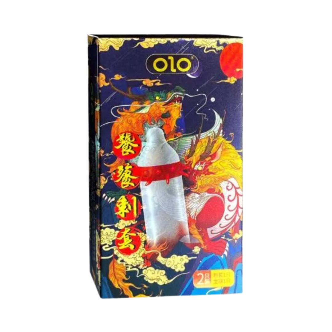 Презерватив OLO Taotie Spiny condom з вусиками з кулькою (OLO206783)
