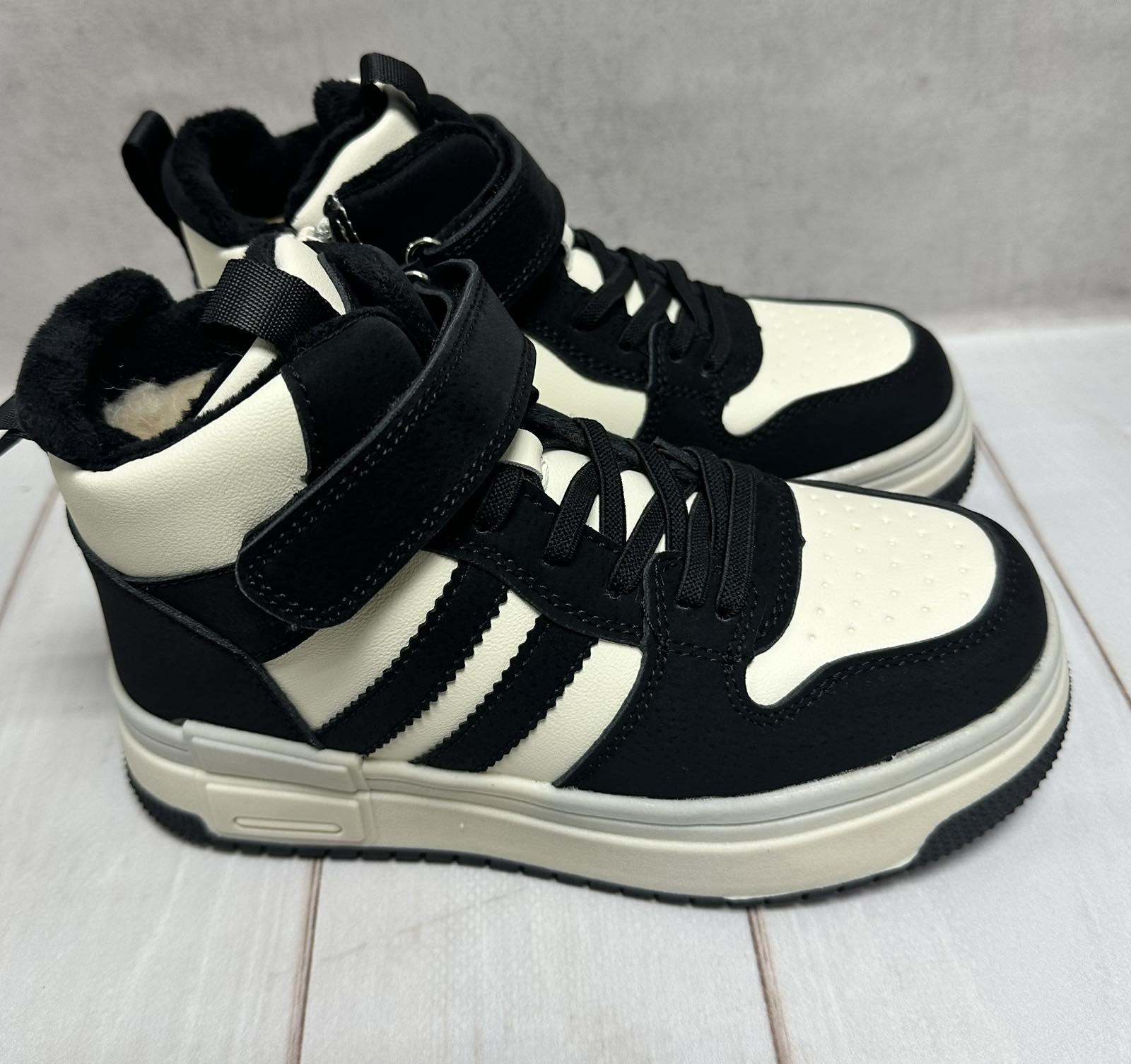 Кросівки дитячі Bessky зимові на овчині на овчині р. 33/21,5 см Чорно-білий - фото 7