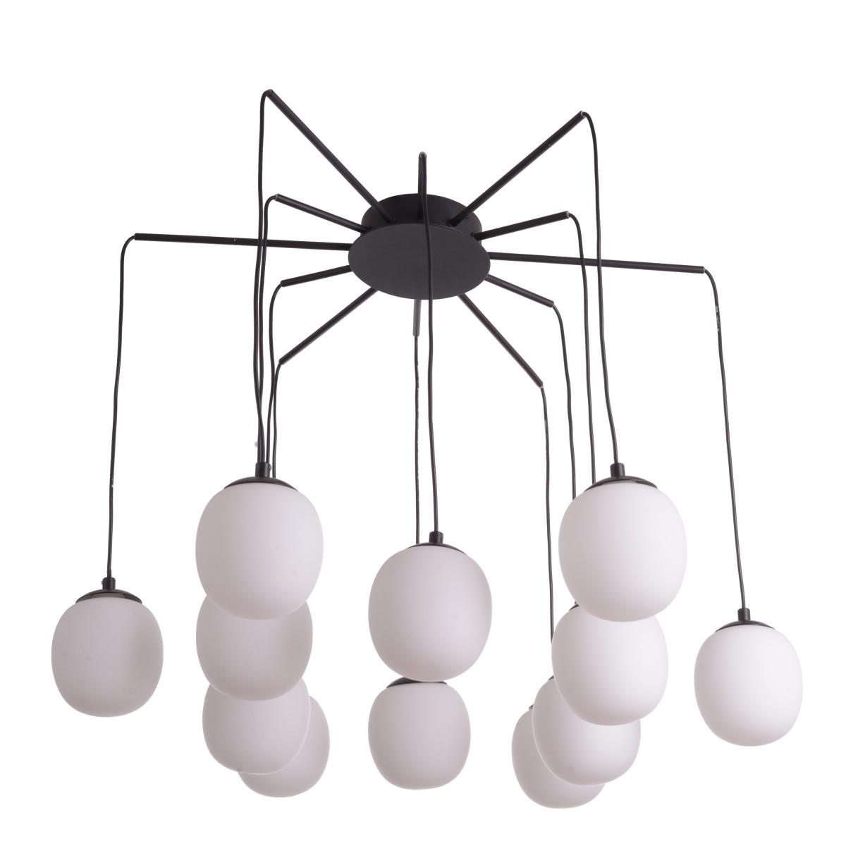 Люстра лофт молекула галогенная Brille BL-845C/12 G9 BK