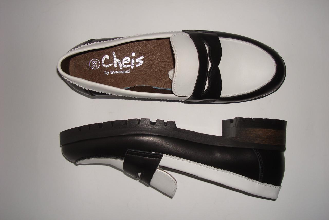 Мокасины женские кожаные Cheis 40 р. 26,5 см Черный (2333723751) - фото 6
