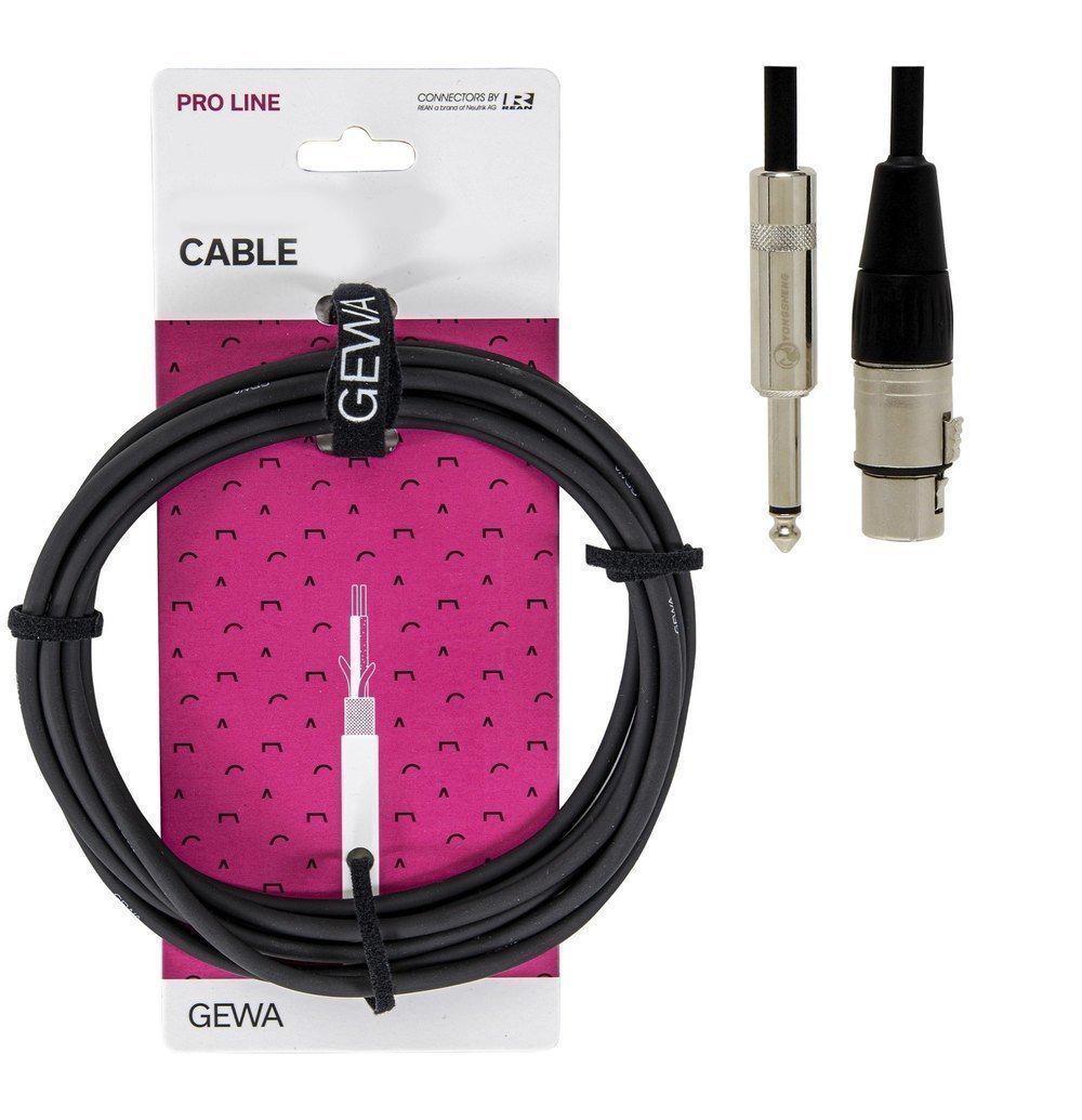 Кабель мікрофонний GEWA Pro Line XLR-f/Mono Jack 6,3 мм 1,5 м (G-190570) - фото 2