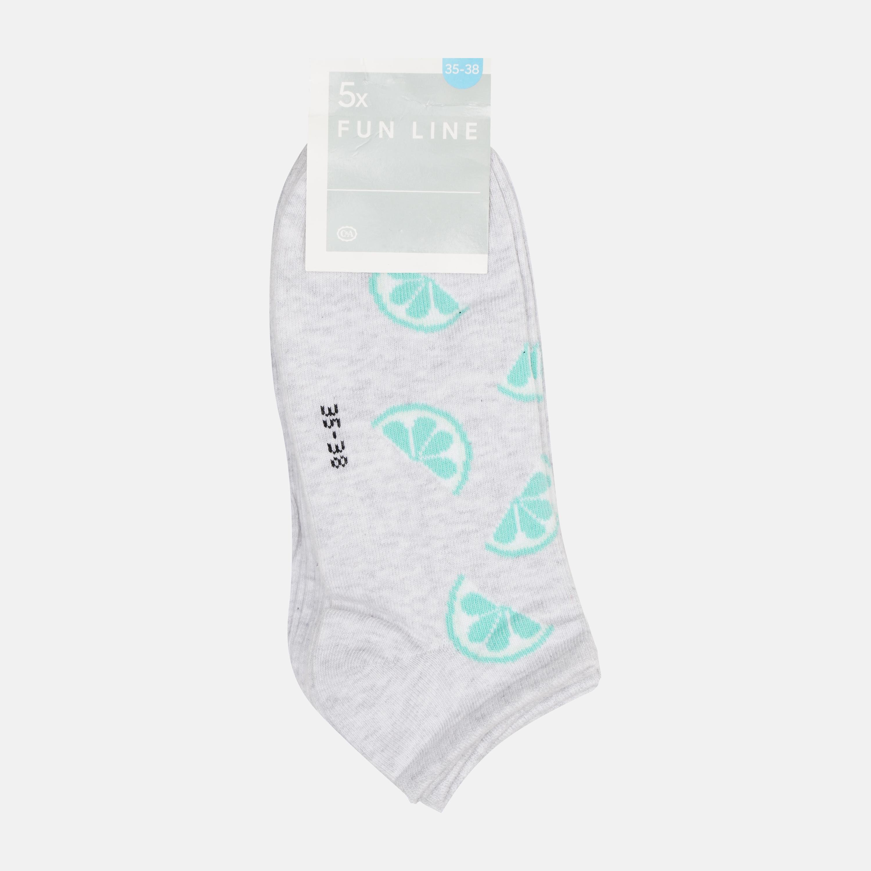 Носки C&A Принт р. 35-38 5 пар Светло-серый (2050170040605)