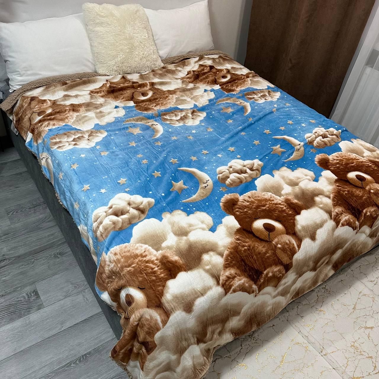 Плед-покривало двостороння 150х210 см Блакитний (30231174) - фото 4 Плед-покривало двостороння 150х210 см Блакитний (30231174) - фото 4