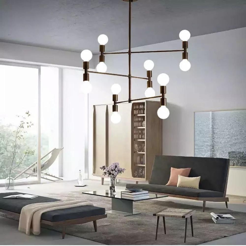 Светильник каскадный без плафонов на 12 патронов Черный (Y 8861 X-12)