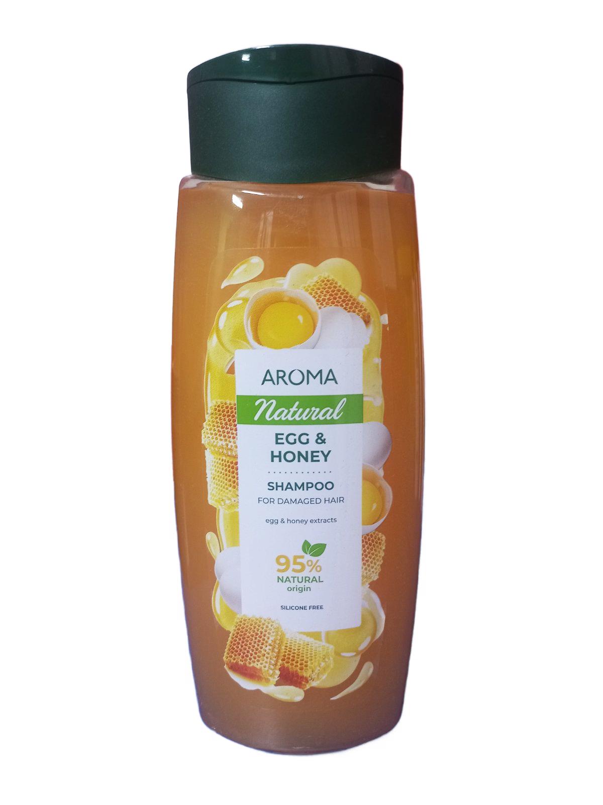 Шампунь Aroma Natural с яичным белком и экстрактом меда для поврежденных волос 400 мл (117733) - фото 1