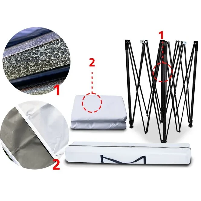 Павильон садовый Maltec 3x3 м 4 стены Белый (2237405210) - фото 5