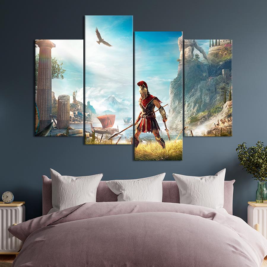 Настенний декор Протагонист игры Assassin’s Creed Odyssey Алексиос 129x90 см (A185-4)