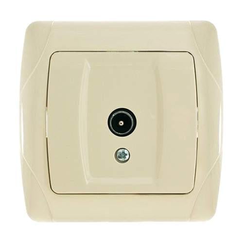 Розетка телевізійна кінцева Viko Carmen Кремовий (00000003499)