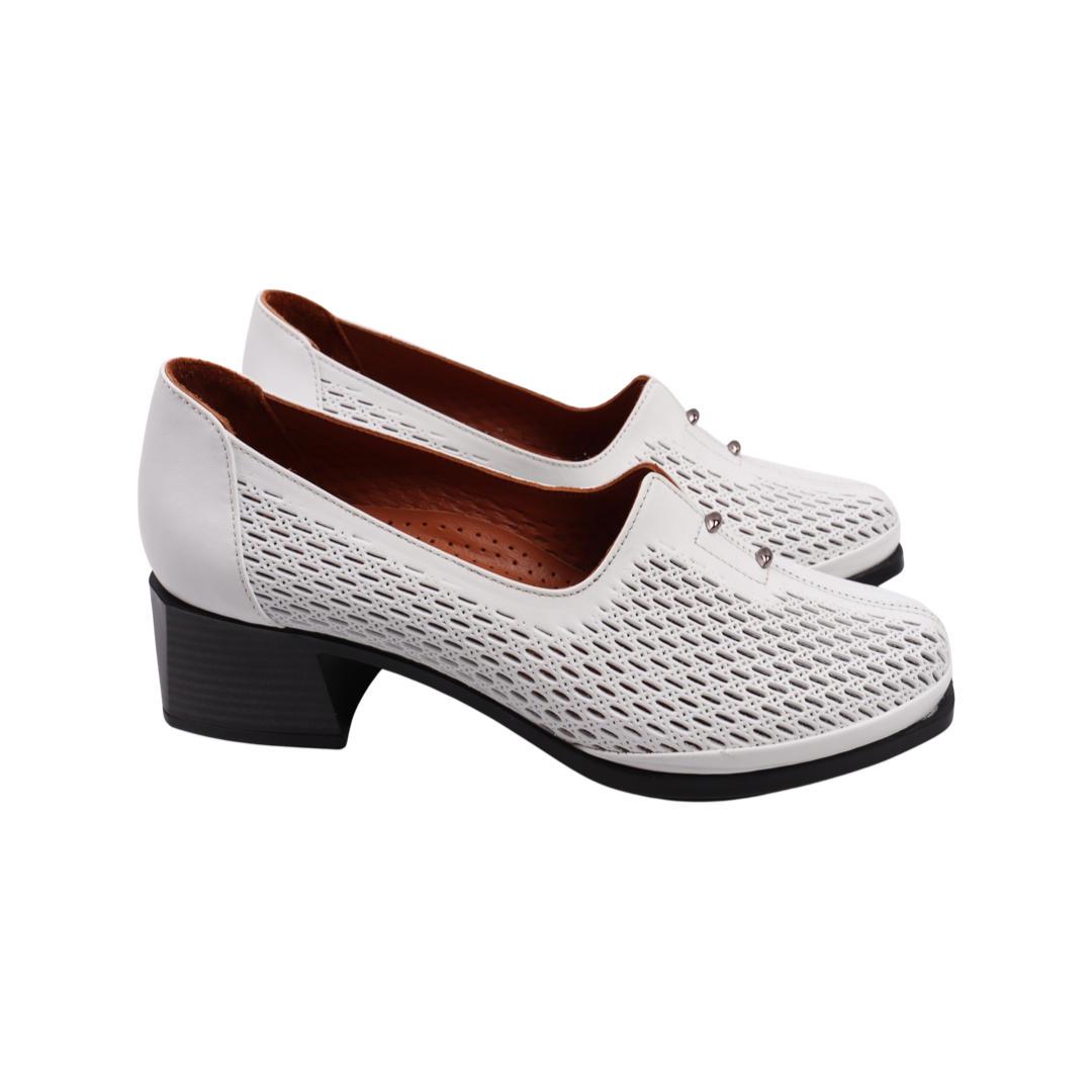 Туфли женские Phany из кожи р. 38 Белый (246-22LTCP)