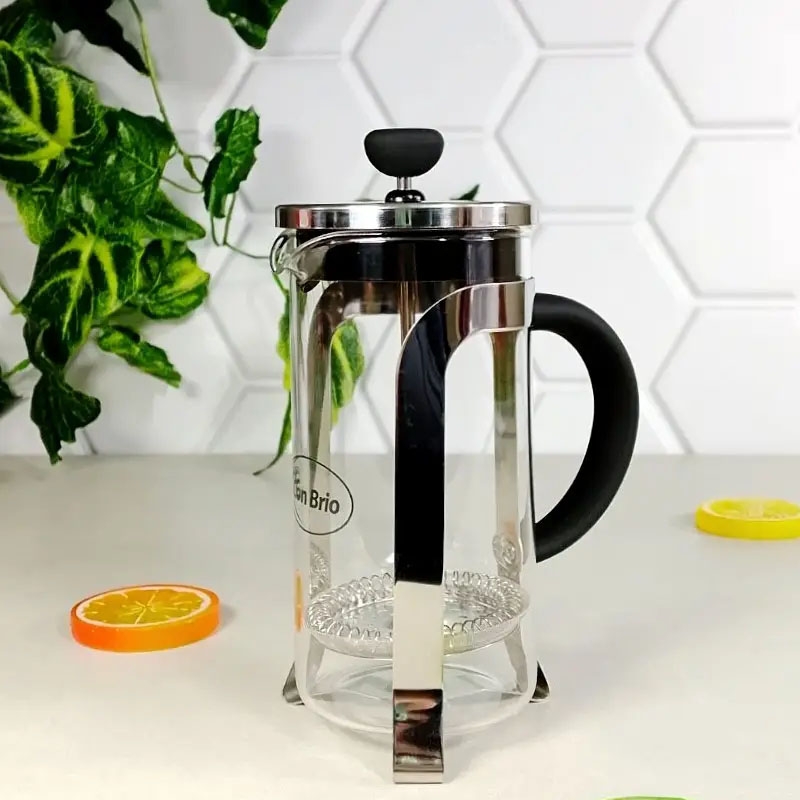 Заварник Con Brio CB-5560 френч-прес 600 мл Нержавіюча сталь (26202670) - фото 2 Заварник Con Brio CB-5560 френч-прес 600 мл Нержавіюча сталь (26202670) - фото 2