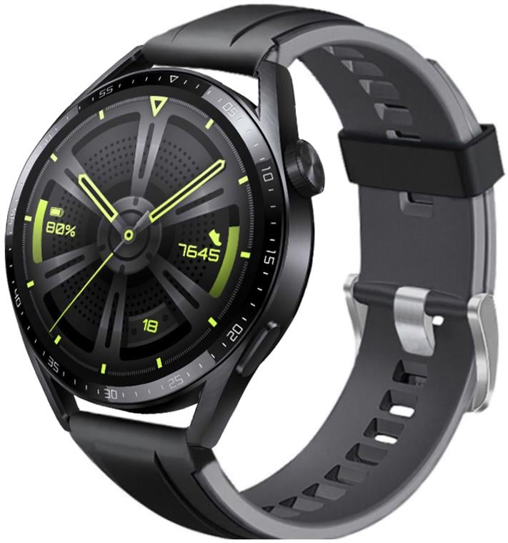 Ремешок Coholl для Huawei Watch GT3 46 мм Black Grey (26150-53)