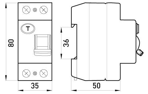 Пристрій захисного відключення E.NEXT e.industrial.rccb.2.40.30 2P 40А 30 мА тип AC (i0220002) - фото 2