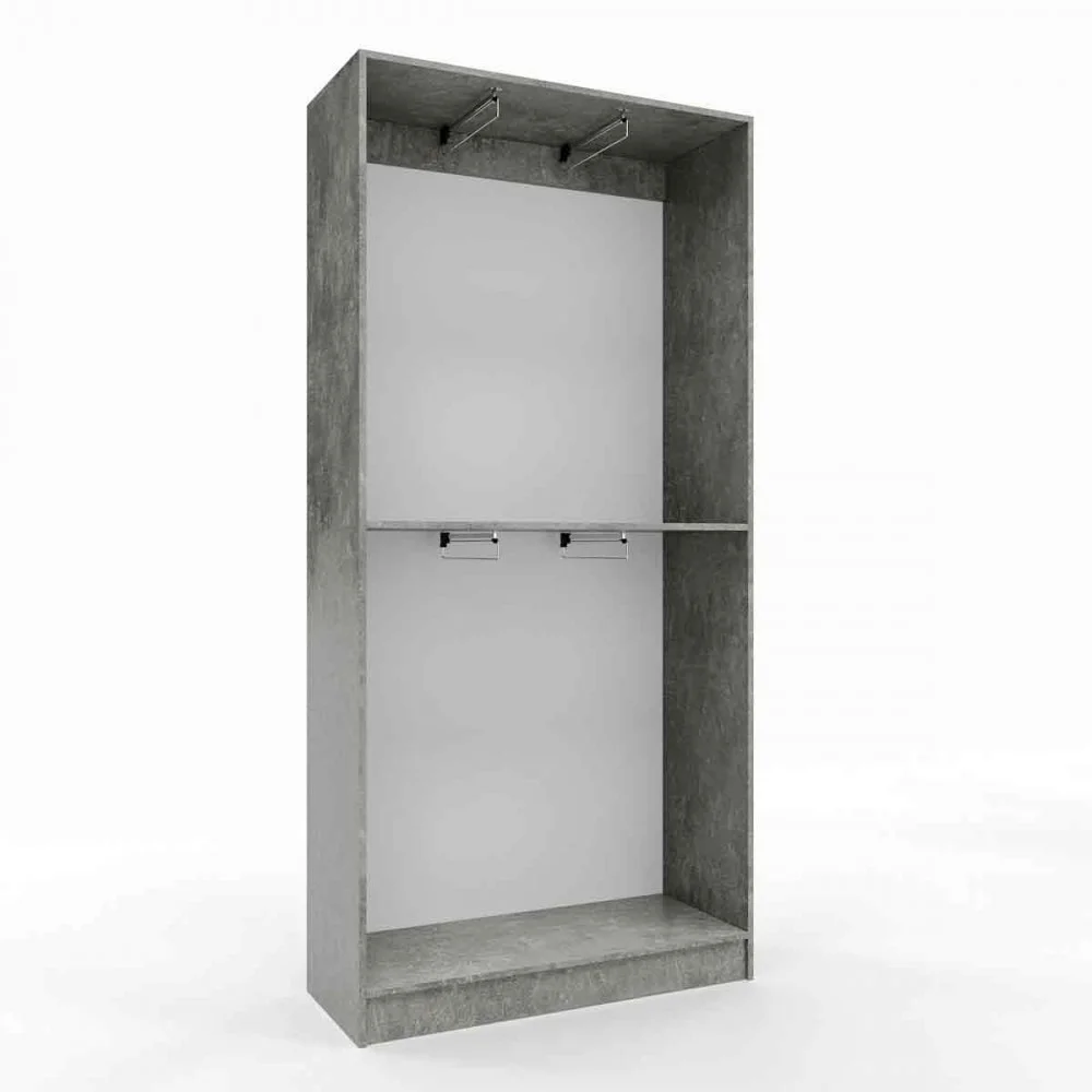 ᐉ Шафа гардеробна MEBLIUS ПГ2 800х400х2100 мм Бетон (sg-bt-800-400-2100 ...