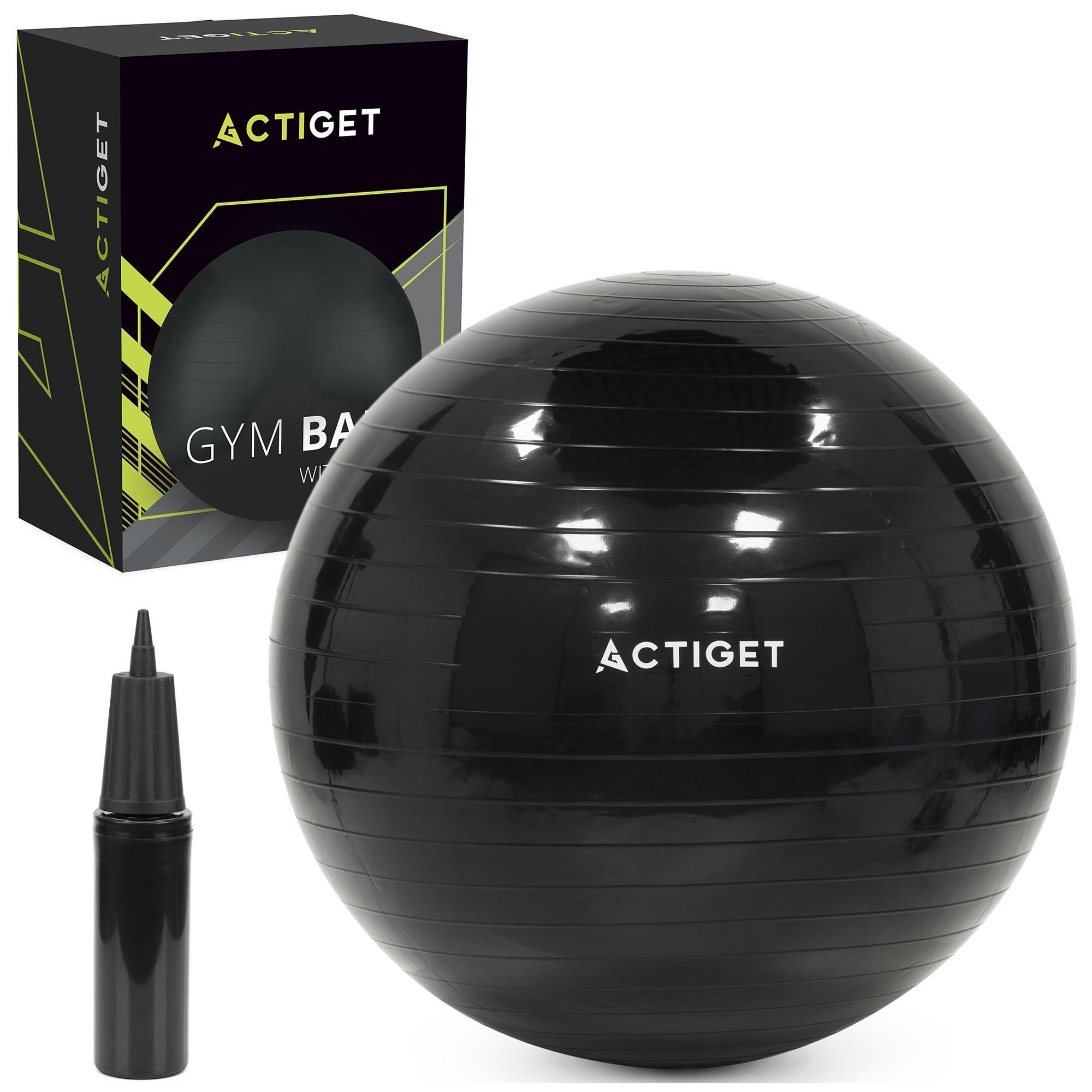 Мяч для фитнеса Actiget ACT0148 85 см с насосом Black (5881)