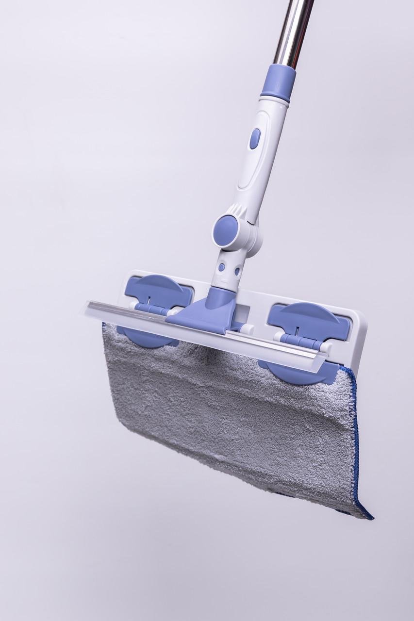 Швабра универсальная с металлической ручкой и сменной плоской насадкой для плитки/ламината/линолеума (HP-35015-30) - фото 9