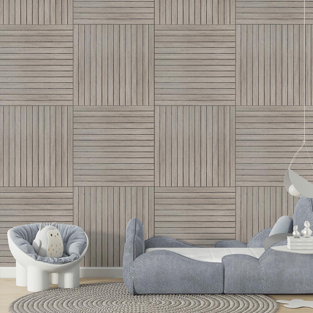 Покрытие виниловое самоклеющееся 3D-рейки 600х600х2,8 мм (SW-00003244)