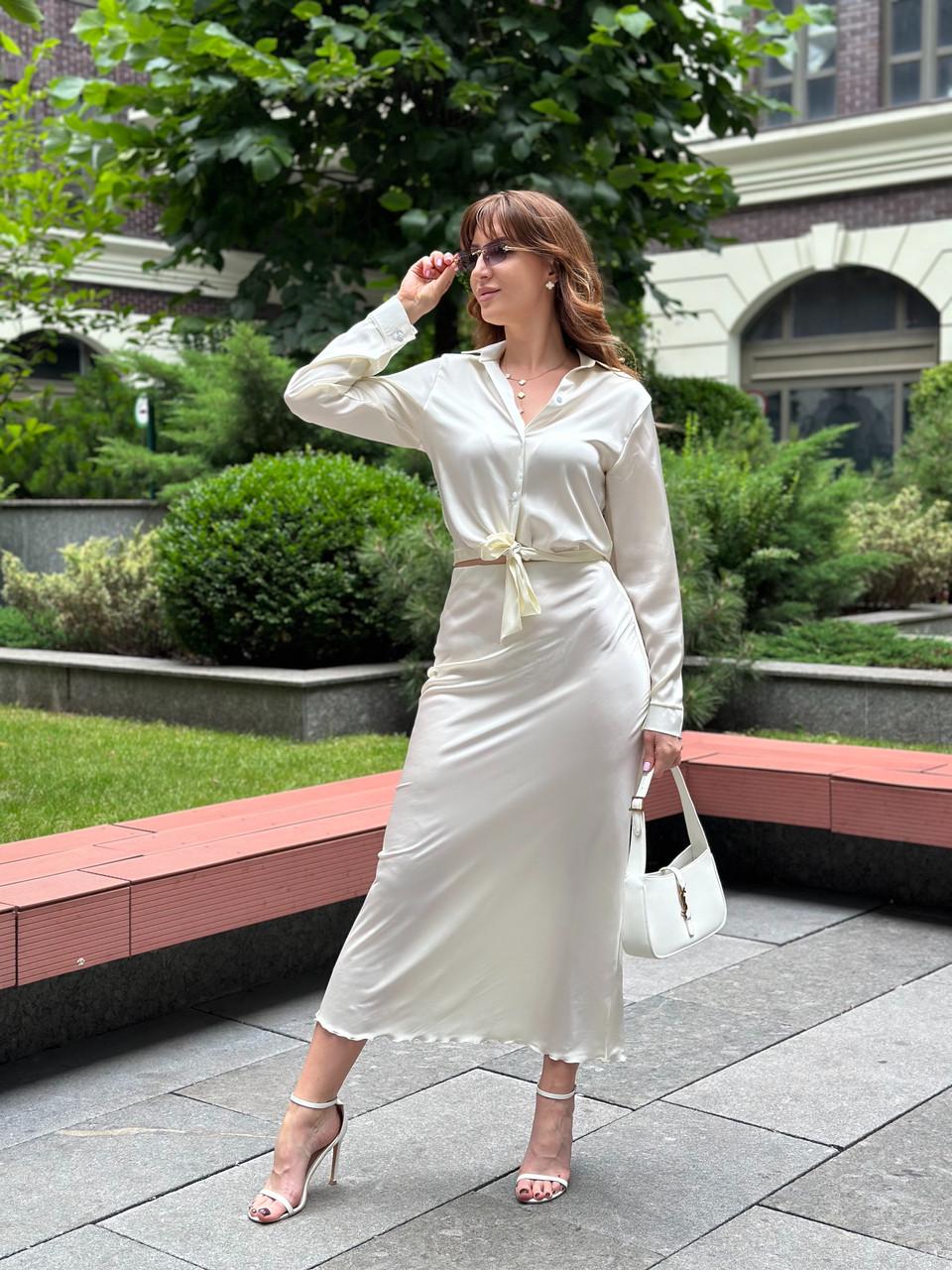 Юбка женская Армани длинная из шелка L Шампань (2656491046) - фото 5 Юбка женская Армани длинная из шелка L Шампань (2656491046) - фото 5