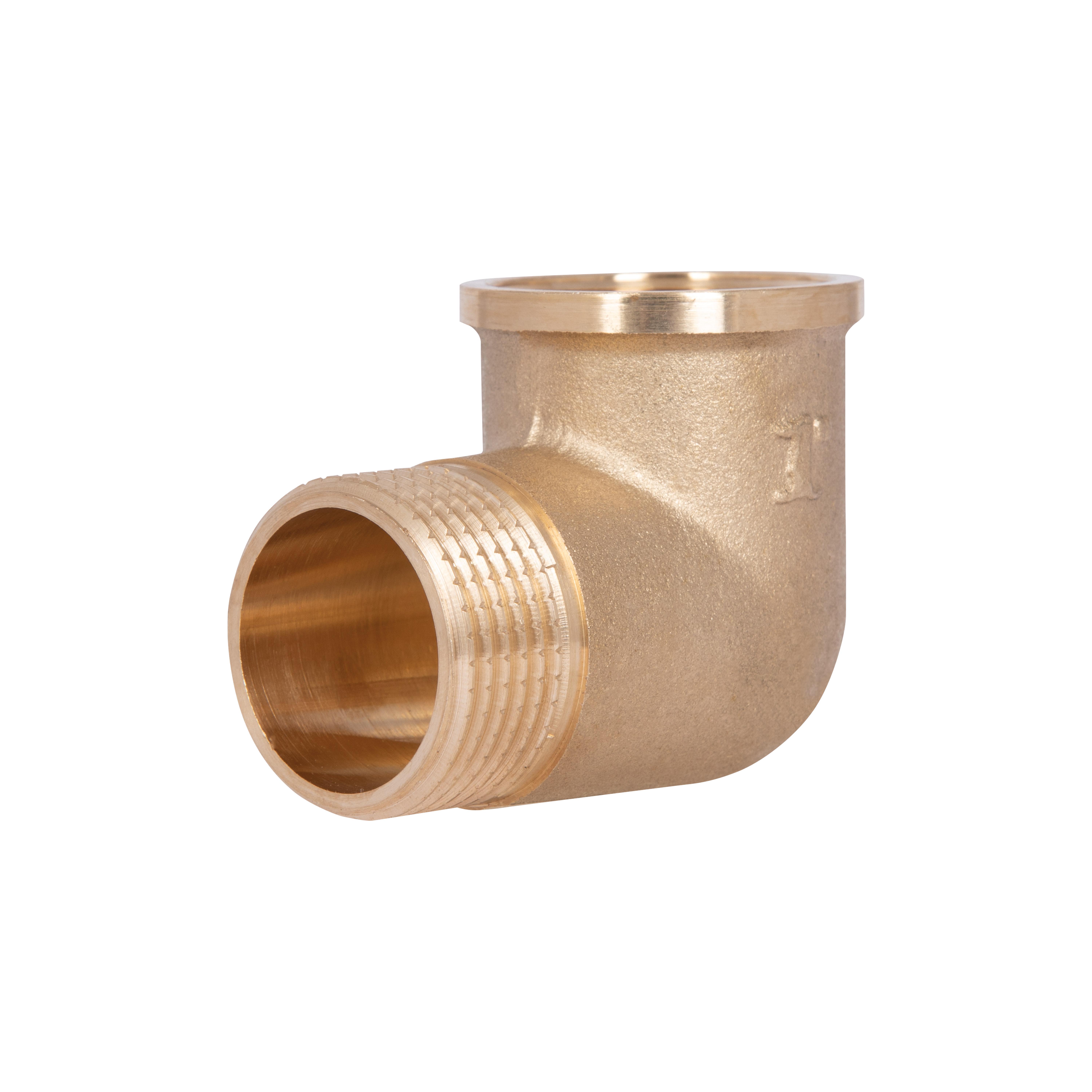 Угол латунный Thermo Alliance Standart 1" ВЗ Желтый (SD42025)