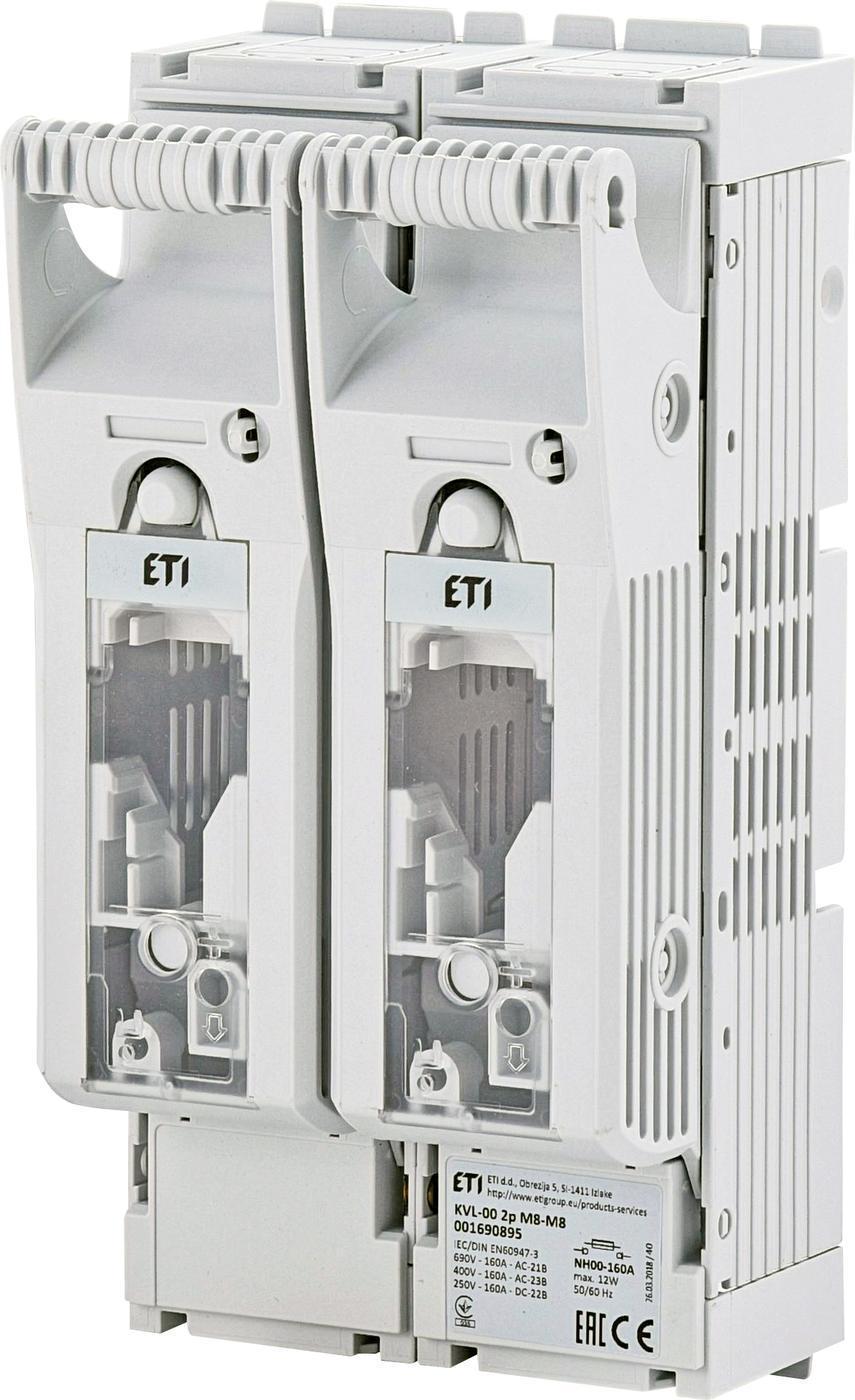 Разъединитель ETI KVL 00 2P 160A клеммы M8-M8 (1690895)