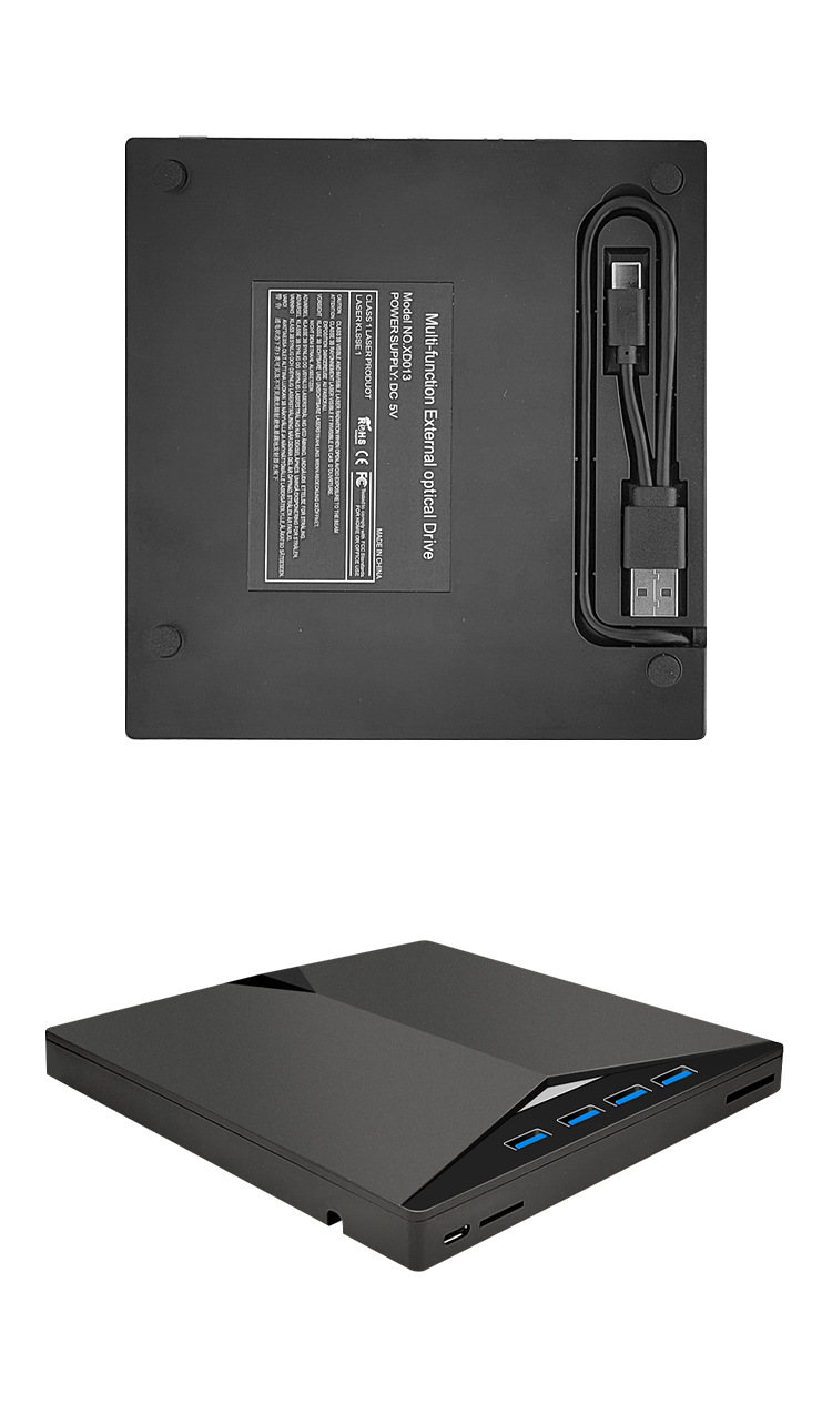 ᐉ Оптичний привід зовнішній CD/DVD RW USB 3,0 хаб 10в1 Type-C з