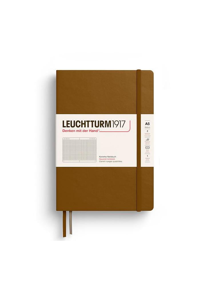 Блокнот Leuchtturm1917 средний клетка Spice Brown (372199)