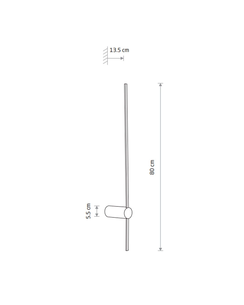 Настенный светильник Liel 10853 Saber M Led 1x11 W 4000K 410Lm IP20 Black (13933791) - фото 3