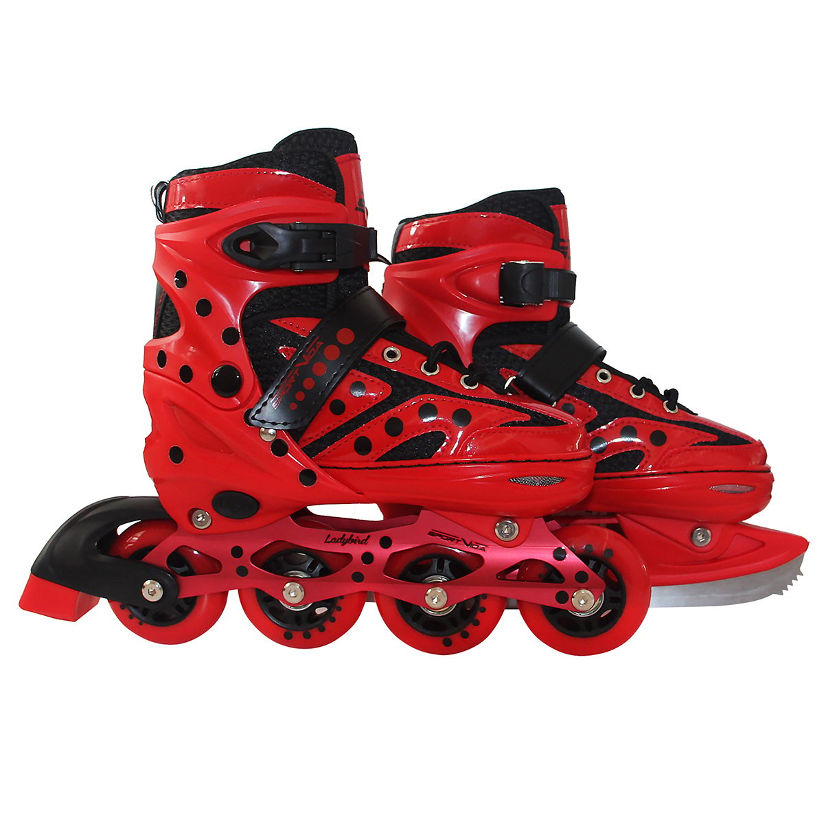 Роликовые коньки SportVida 4в1 SV-LG0024 р. 39-42 Red