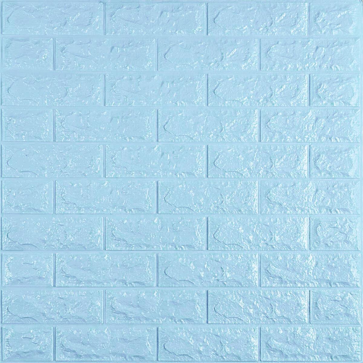 3D-панель самоклеящаяся Кирпич 005-7 700х770х7 мм Голубой (SW-00000658)