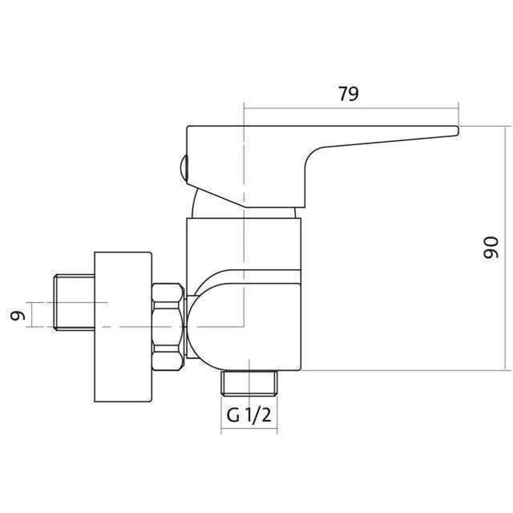 Змішувач для душу Cersanit VIGO S951-035 (GSR-000012475) - фото 2